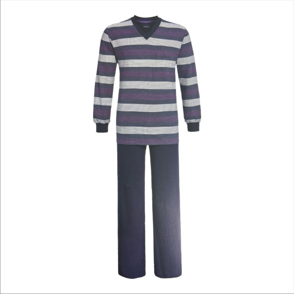 Ringella Herren Pyjama - moderne Ringel