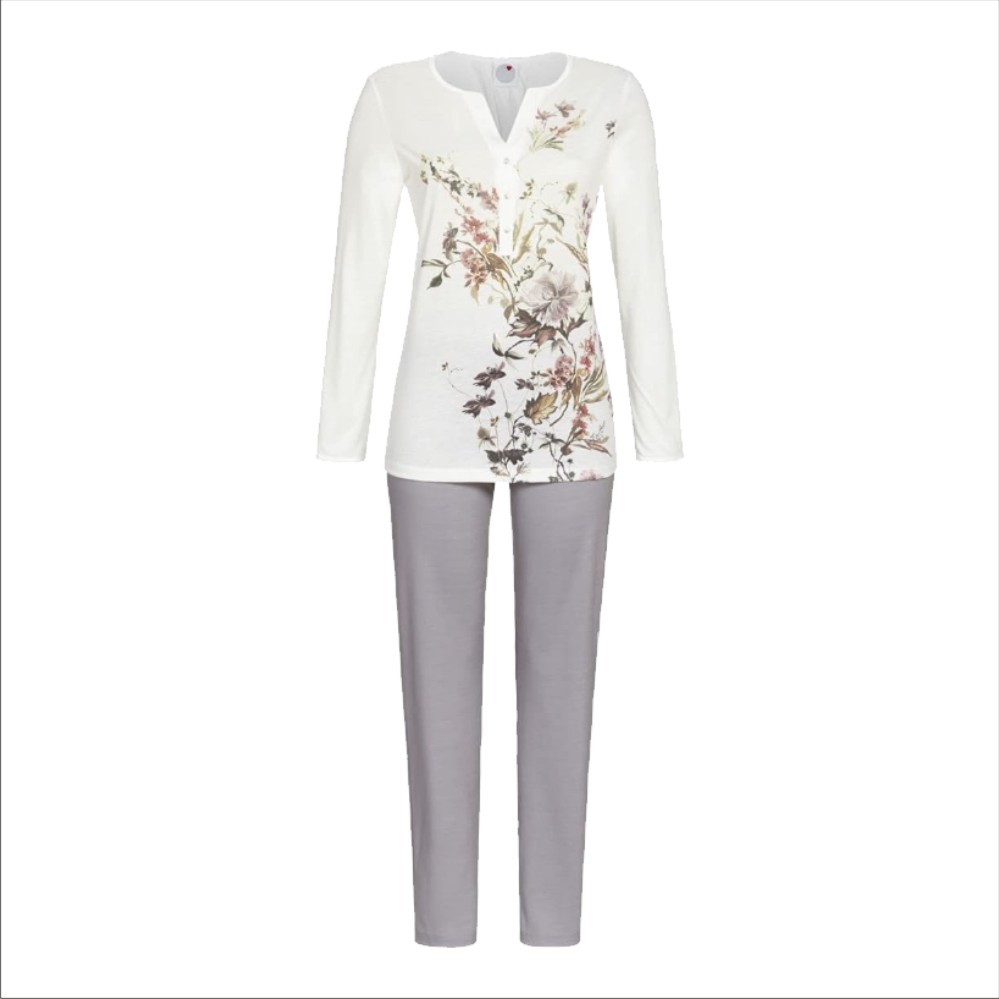 Ringella Damen Pyjama - Blumenmotiv