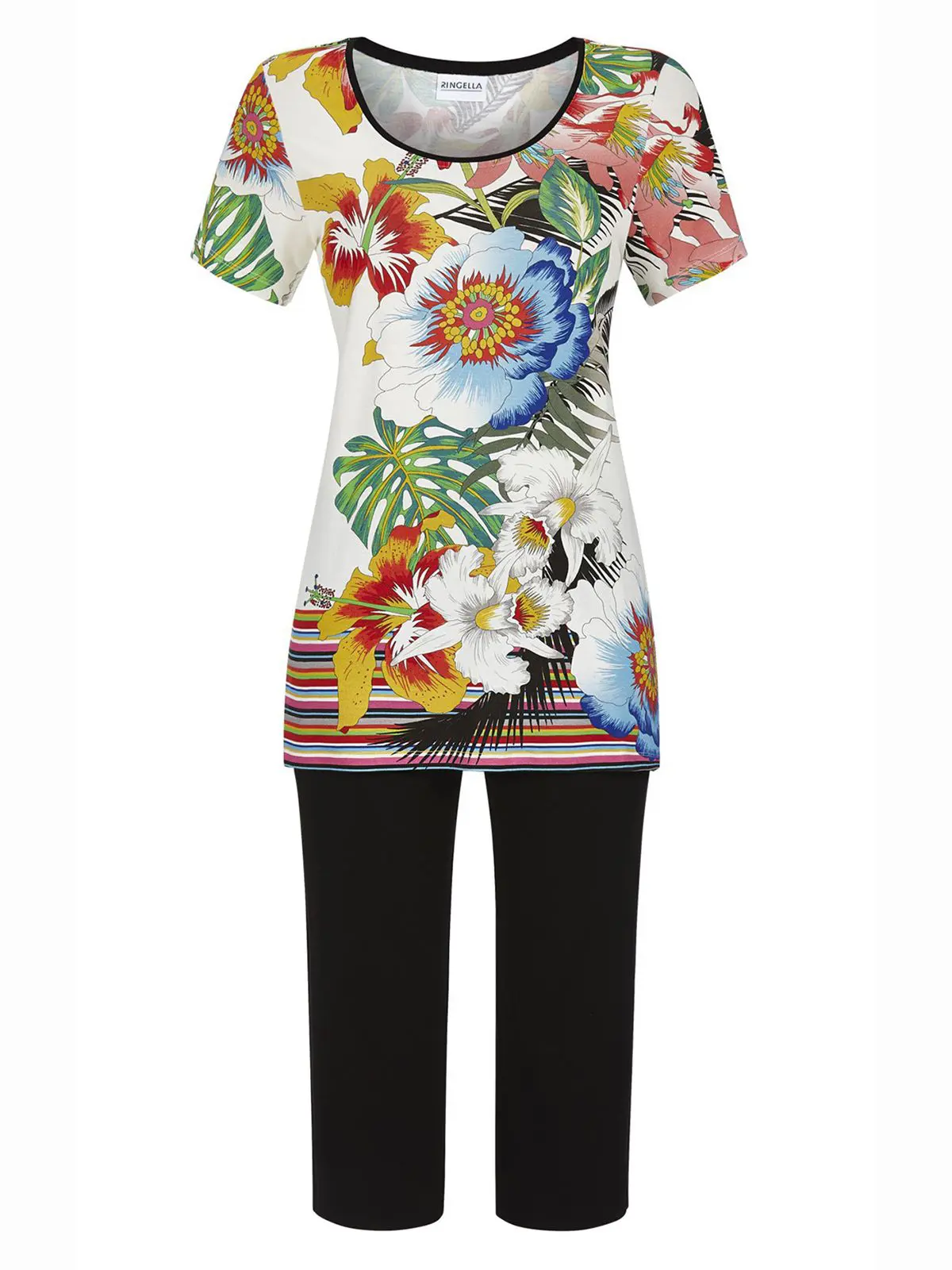 Ringella Damen Capri Anzug - Blumen