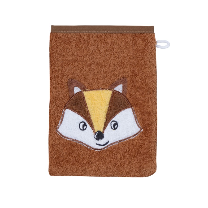 Waschhandschuh - Fuchs braun
