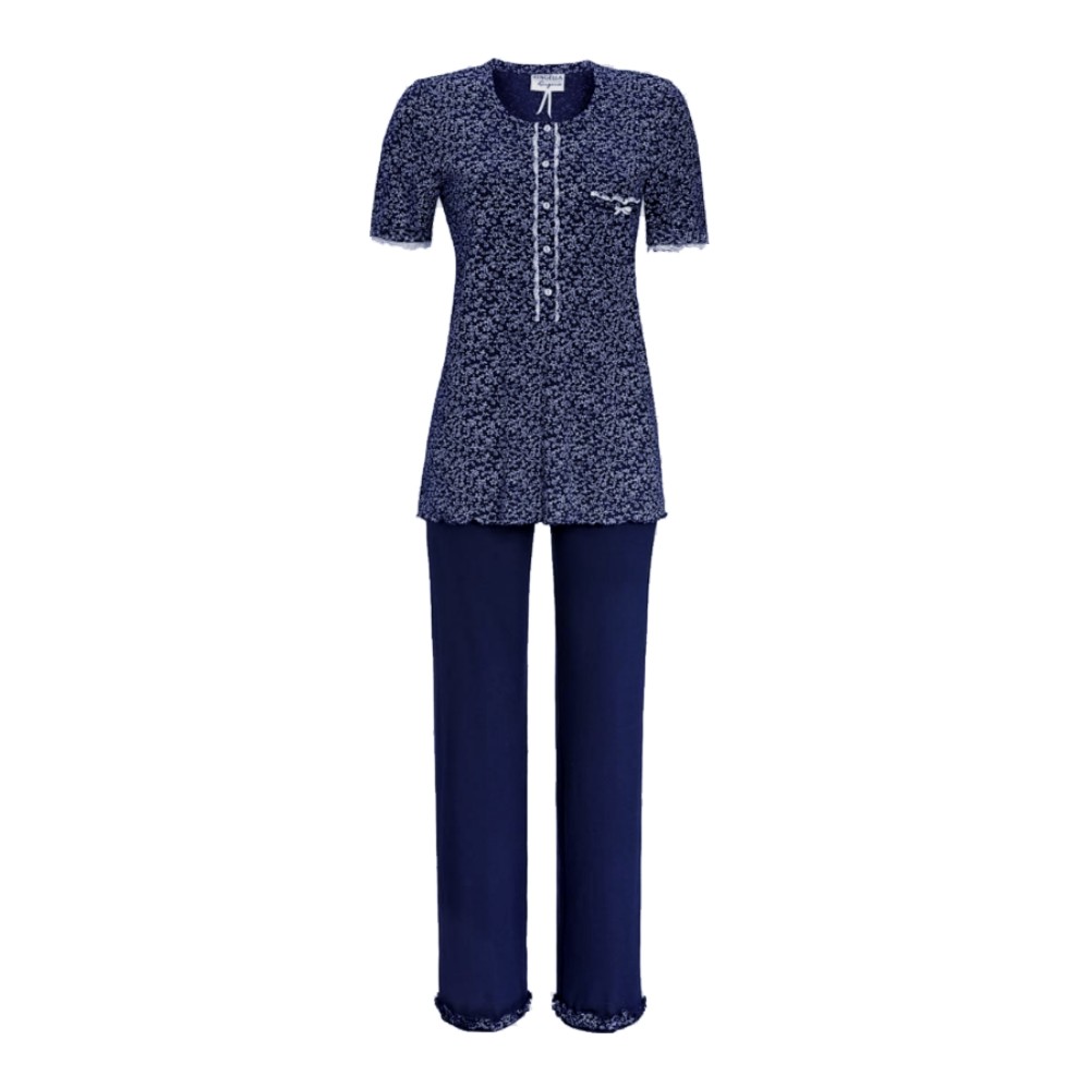 Ringella Damen Pyjama - Blue Print