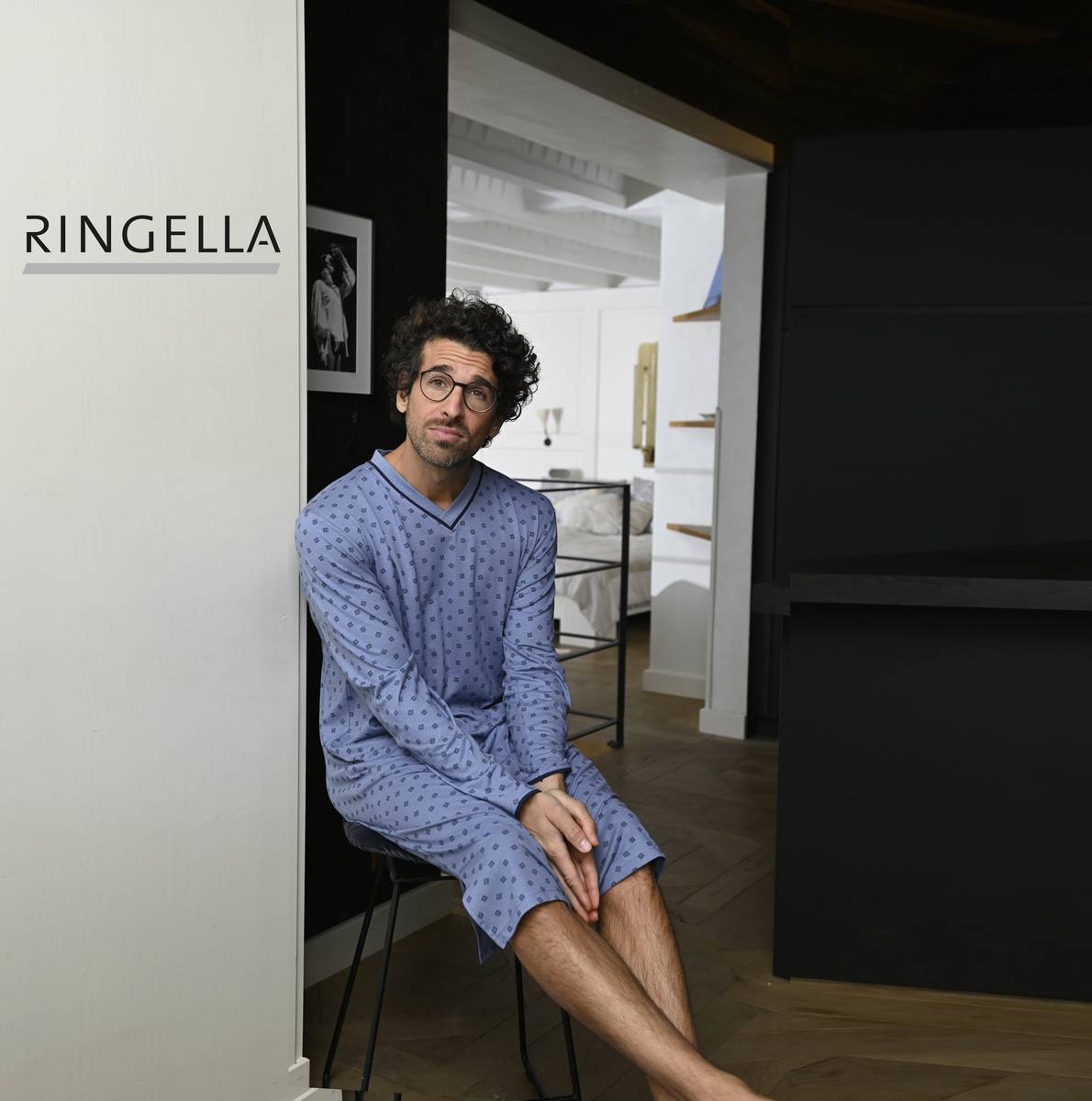 Ringella Herren Nachthemd - Minimal Look 