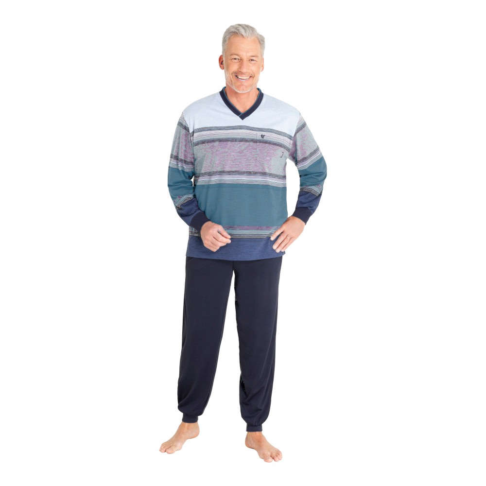Hajo Herren Pyjama 53341 Klima Komfort burgund
