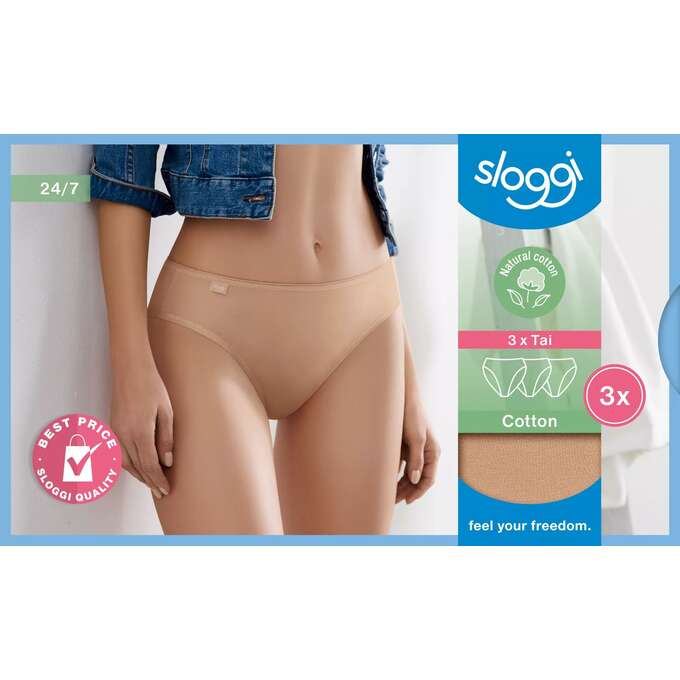 Sloggi Cotton Tai Slip im 3er-Pack