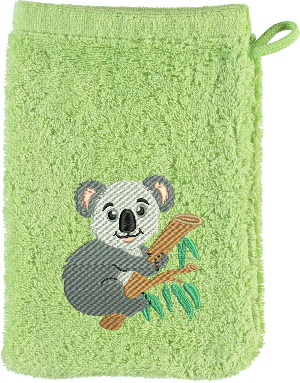 Waschhandschuh von Cawö bestickt mit Koala