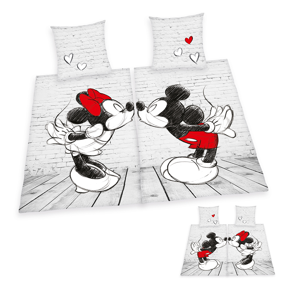 Herding - Partner-Bettwäsche "Minnie + Mickey" 