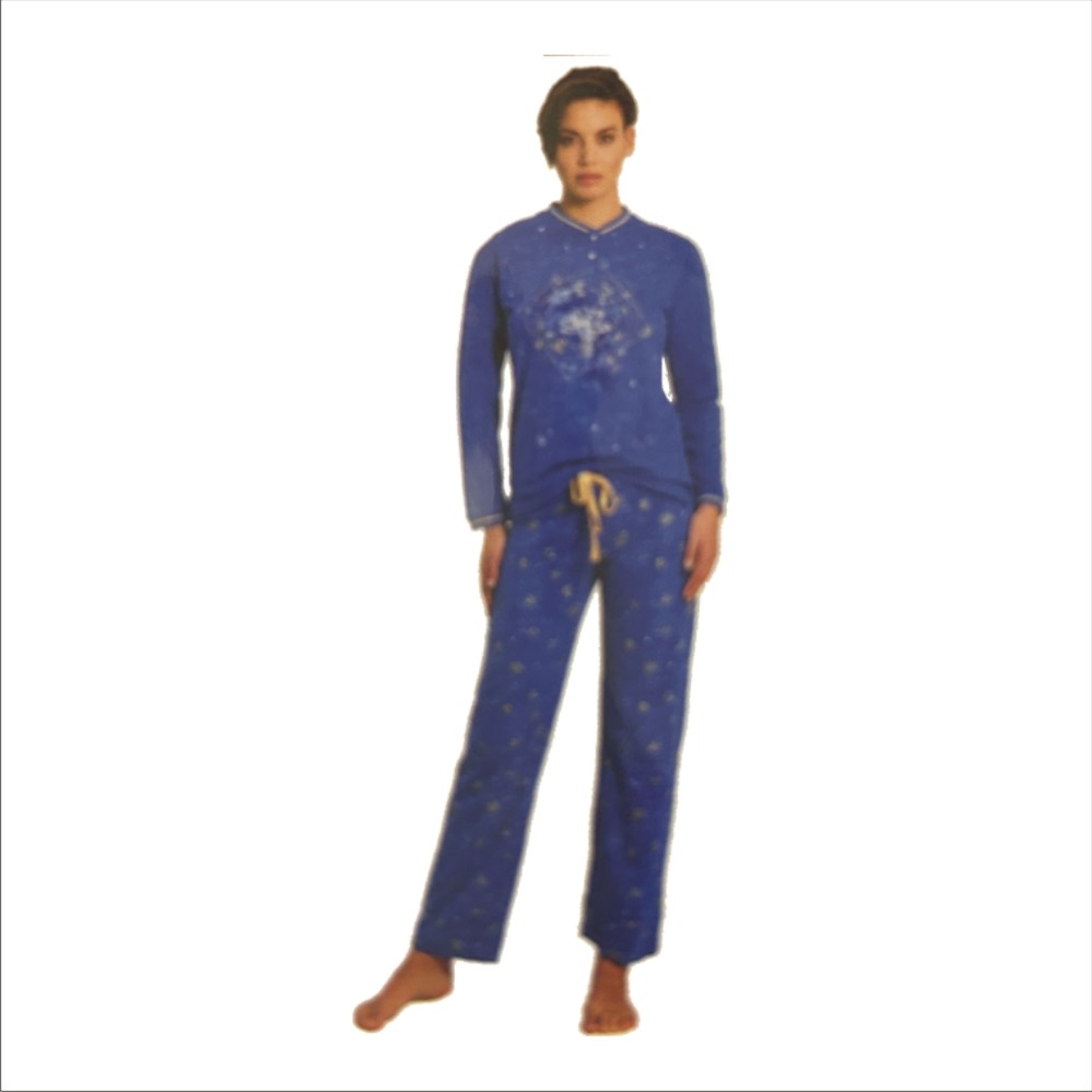 Hajo Damen Pyjama 45164 Sterne