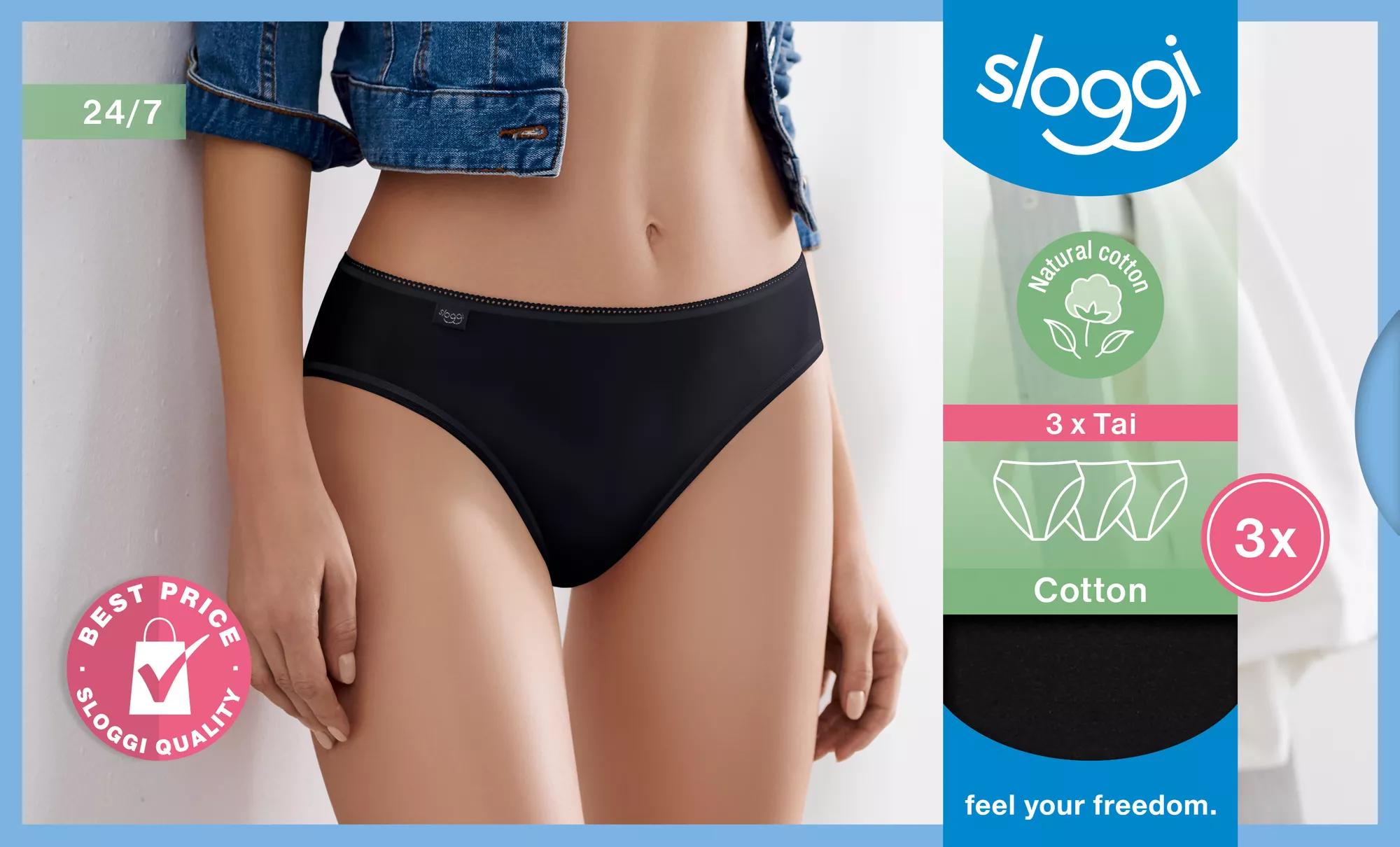 Sloggi Cotton Tai Slip im 3er-Pack