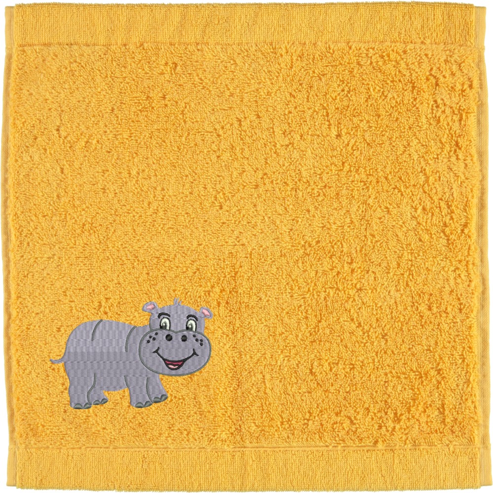 Seiftuch von Cawö bestickt mit Hippo