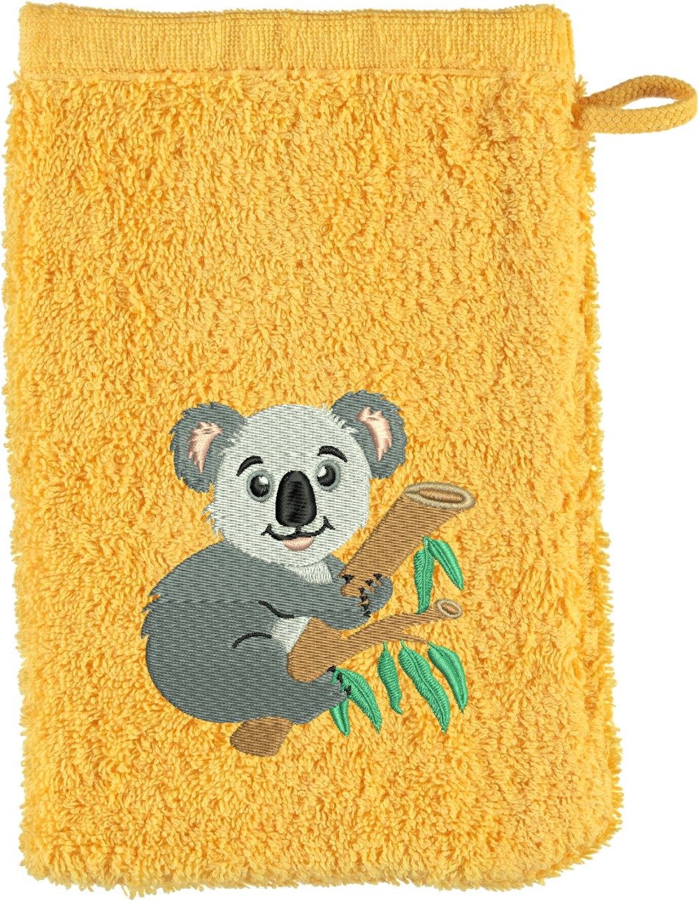 Waschhandschuh von Cawö bestickt mit Koala