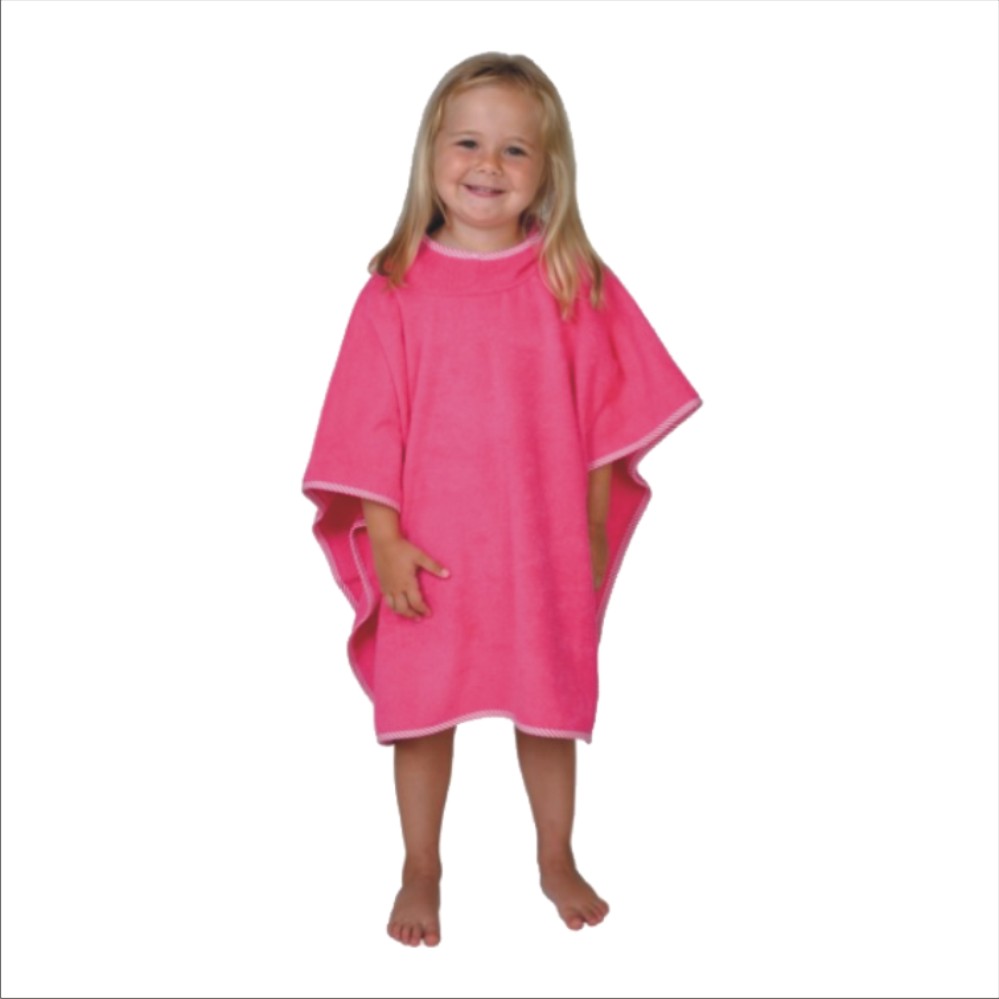 Bade-Poncho Uni - pink