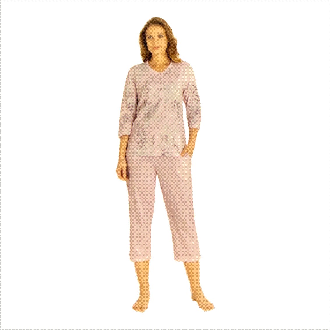 Hajo Damen 7/8  Pyjama 45315 Klima Komfort