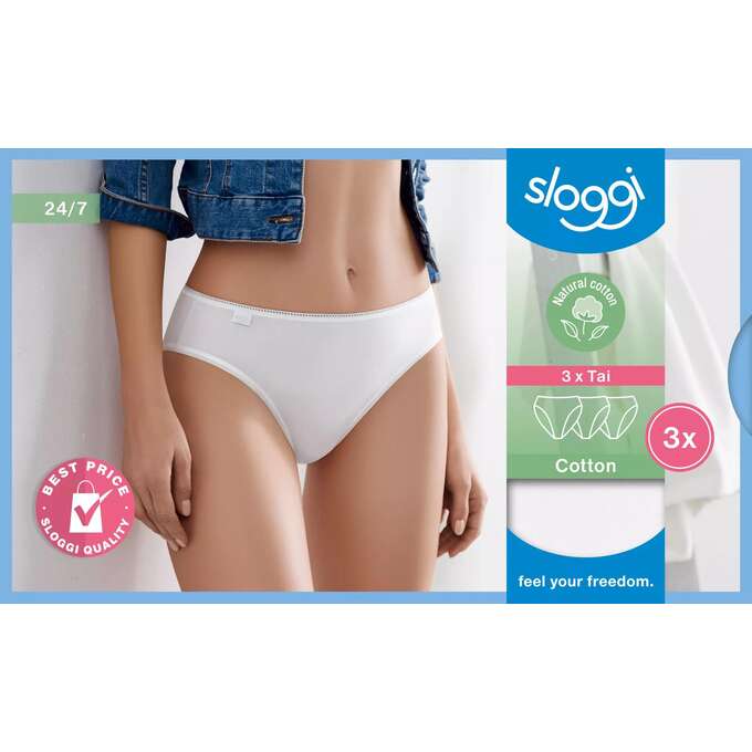 Sloggi Cotton Tai Slip im 3er-Pack