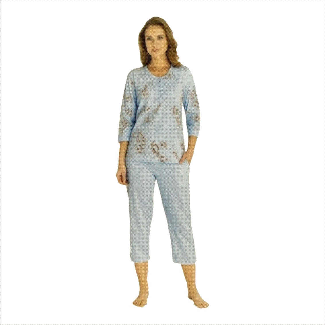 Hajo Damen 7/8  Pyjama 45315 Klima Komfort