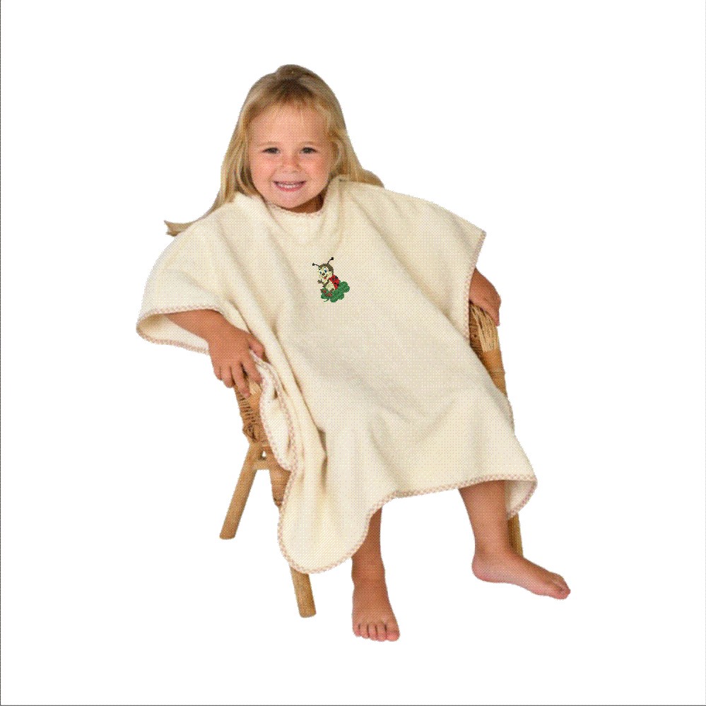 Bade-Poncho bestickt mit Marini